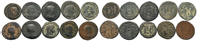 A mixed Lot of 10 Ancient Coins,About fine to about very fine. LOT SOLD AS IS, N...