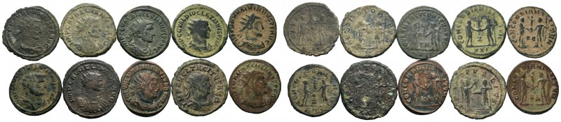 A mixed Lot of 10 Ancient Coins,About fine to about very fine. LOT SOLD AS IS, N...