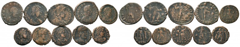 A mixed Lot of 10 Ancient Coins,About fine to about very fine. LOT SOLD AS IS, N...