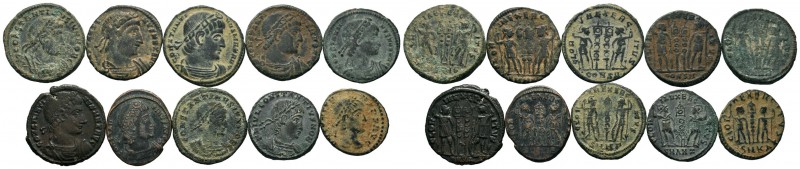 A mixed Lot of 10 Ancient Coins,About fine to about very fine. LOT SOLD AS IS, N...