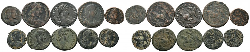 A mixed Lot of 10 Ancient Coins,About fine to about very fine. LOT SOLD AS IS, N...