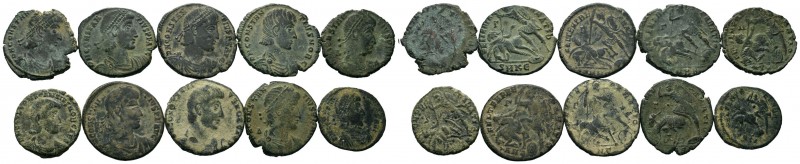 A mixed Lot of 10 Ancient Coins,About fine to about very fine. LOT SOLD AS IS, N...