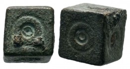 Roman Bronze Dice,About fine to about very fine. 
Weight: 13,64 gr
Diameter: 12,00 mm