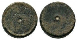 Byzantine bronze Weight,About fine to about very fine.Weight: 17,94 gr
Diameter: 24,80 mm