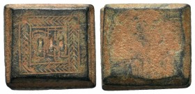 Byzantine bronze Weight,About fine to about very fine.Weight: 8,88 gr
Diameter: 14,80 mm