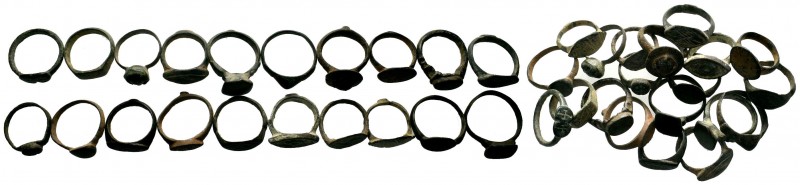 20x Lot Ancient Roman Rings,About fine to about very fine. LOT SOLD AS IS, NO RE...