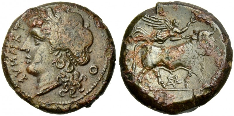 Campania, Teanum Sidicinum.
Bronze circa 265-240, Æ 20 mm, 6.25 g. Teanum in Os...