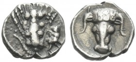 Metapontum. Obol. Of the highest rarity, only a few specimens known.
Ex M&M FPL 472, 1984, 10.