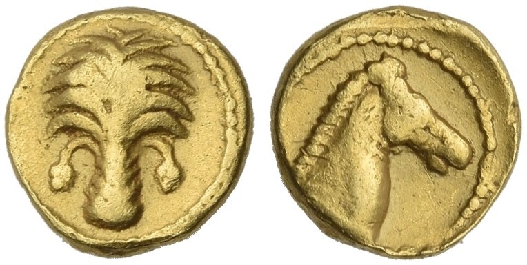 The Carthaginians in Italy, Sicily, Sardinia and North Africa. 
1/10 stater, Ca...