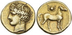 The Carthaginians. Trihemistater, Carthago (?). Rare.
Ex Monetarium SKA 61, 1994, 101.