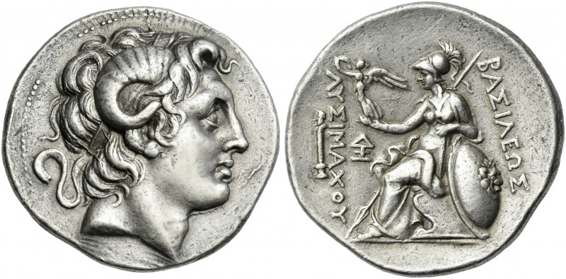 Kingdom of Thrace, Lysimachus, 323 – 281 and posthumous issues. 
Tetradrachm, L...