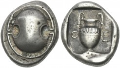 Boeotia, Thebes. Stater.
Privately purchased from Gans in 1960. From the Deyio and J. Novak collections.