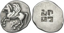 Corinthia, Corinth. Stater, Pegasi 21 (t.c.). Very rare.
Ex Galerie des Monnaies and Spink 1977, 194.
