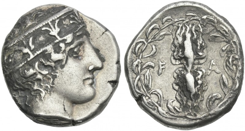 Elis, Olympia. 
Stater circa 400, 95th Olympiad, AR 24 mm, 12.08 g. Head of Her...