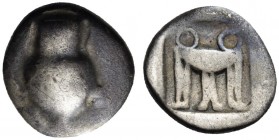 Islands off Elis, Zacinthus. Drachm. Of the highest rarity, one of the very few specimens known.