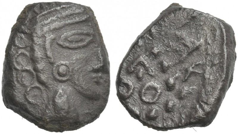 Arabia.
Drachm, North Arabian mint 4th century BC, AR 15 mm, 3.86 g. Head of At...