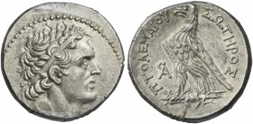 Ptolemy VI Philometor and Cleopatra I, 180 – 145. Tetradrachm. Rare.