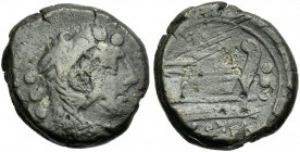 Sex. Atilius Saranus. Quadrans 155. Rare.
Ex NAC Q, 1006, 1489.