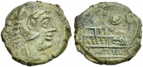 M. Caecilius Q.f. Q.n. Metellus. Quadrans 127.