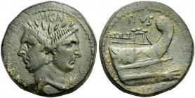 Sextus Pompeius Magnus Pius. As, Sicily circa 42-38.