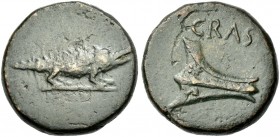 L. Licinius Crassus. Bronze, Crete circa 37-36.
Ex Munz Zentrum & Hoffmann 30, 1977, 452.