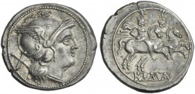 Denarius circa 214-213. Very rare.From the RBW collection.