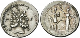M. Furius L.f. Philus. Denarius 121.