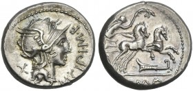 M. Cipius M. f. Denarius 115 or 114.