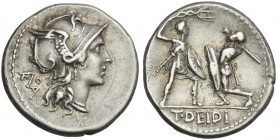 T. Didius. Denarius 113 or 112.
