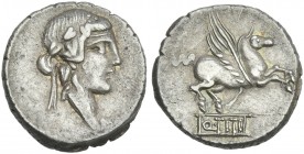 Q. Titius. Denarius 90.