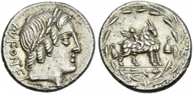 Mn. Fonteius C.f. Denarius 85.