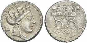 P. Fourius Crassipes. Denarius 84.