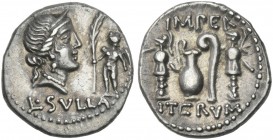 L. Cornelius Sulla. Denarius, mint moving 84-83.