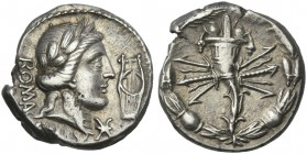 Q. Fabius Maximus. Denarius 82-80.