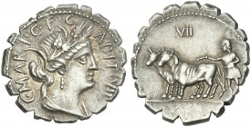 C. Marius C.f. Capito. Denarius serratus 81.