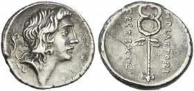 M. Plaetorius M. f. Cestianus. Denarius 69.
