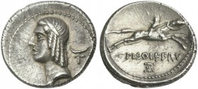 C. Calpurnius L.f. Frugi. Denarius 67.
