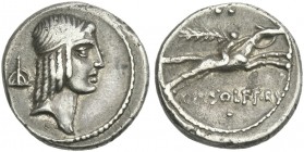 C. Calpurnius L.f. Frugi. Denarius 67.