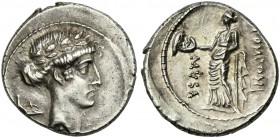 Q. Pomponius Musa. Denarius 66.