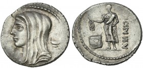 L. Cassius Longinus. Denarius 63.