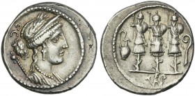 Faustus Cornelius Sulla. Denarius 56.
Ex New York III, 2000, 486.