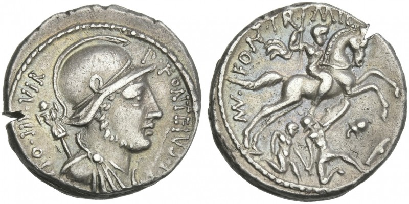 P. Fonteius P.f. Capito and T. Didius. Denarius 55, AR 18 mm, 3.39 g, 12h. P·FON...