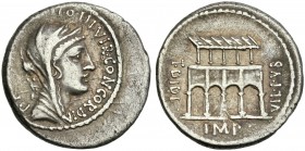 P. Fonteius P. f. Capito. Denarius 55. Rare.