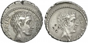 Q. Pompeius Rufus. Denarius 54.