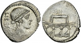 Lollius Palikanus. Denarius 45.