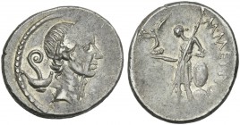 C. Iulius Caesar and M. Mettius. Denarius 44. Rare.
Ex CNG 64, 2003, 830.
