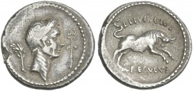 L. Livineius Regulus. Denarius 42.
Ex Leu FPL 1 December 1992, 101