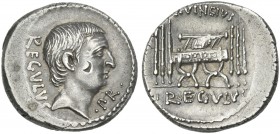 L. Livineius Regulus. Denarius 42.Ex Lanz 100, 2000, Leo Benz, 435.