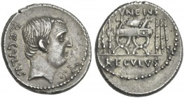 L. Livineius Regulus. Denarius 42.