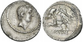 L. Livineius Regulus. Denarius 42. Rare.
